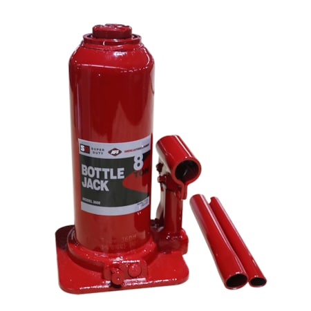 Super Duty 8 Ton Hydraulic Bottle Jack, Welded Cylinder